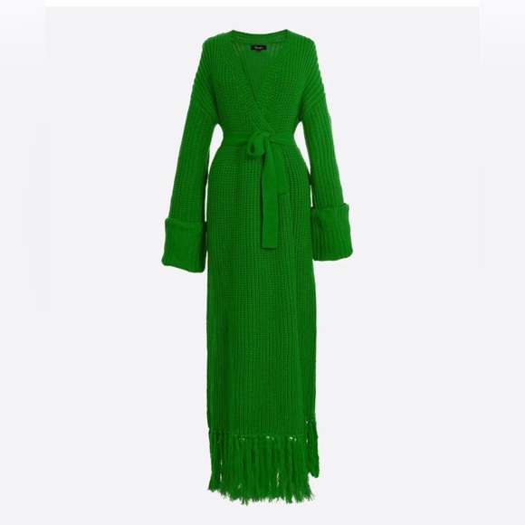NWT Hanifa Miya Knit Cardigan Dress - Emersld Green